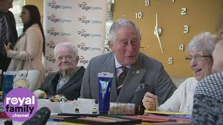 Prince Charles visit to care home makes residents smile [upl. by Vasilis291]