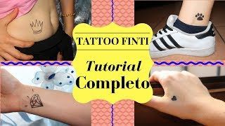 TUTORIAL TATTOO FINTO  Come fare un tatuaggio finto [upl. by Argus]