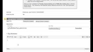 How to submit a Blackboard assignment as a student [upl. by Kerekes]