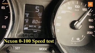 tata Nexon 0100 136 kmph Acceleration test [upl. by Oigufer377]