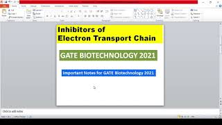 Inhibitors of ETCInhibitors of electron transport chainGATE BTGATE XLDBT BET [upl. by Lesig]