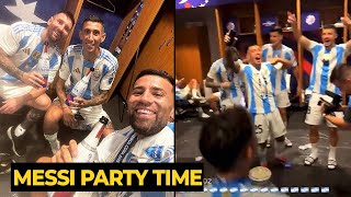 MESSI dressing room celebration after Argentina win Copa America against Colombia  Football News [upl. by Darn]