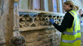 Conservation and Restoration of a 14th Century Reredos with narrative description [upl. by Carlynne]