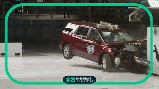 New IIHS safety tests give minivans low grade for protecting backseat passengers [upl. by Akimaj]