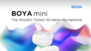 BOYA mini  The Worlds Tiniest Wireless Microphone [upl. by Eelta938]