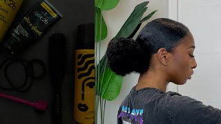 the only slick back ponytail tutorial youll ever need for thick natural hair 🤎 [upl. by Bacon]