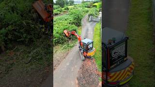 ➡️ Flail 💥 from whitesmaterialhandling on the kubota kx0274 digger excavator attachment [upl. by Llywellyn]