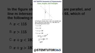 Cracking SAT Geometry Lines Angles Short Tutorial shorts satmath testprep algebratricks [upl. by Hubert]