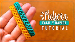 Cómo hacer pulsera de hilo fácil y rápida 32 ✨ Paso a Paso  DIY Macrame Friendship Bracelet Making [upl. by Nenad283]