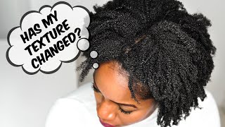 HAS MY NATURAL HAIR TEXTURE CHANGED 10 Months Post BIG CHOP [upl. by Halyahs]