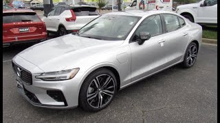 2022 Volvo S60 Recharge T8 RDesign Expression Walkaround Start up Tour and Overview [upl. by Gladis]