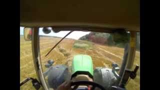 Pressage paille 2013 avec JD 7930 amp MF 2170 XD Gopro HD [upl. by Nehgem303]