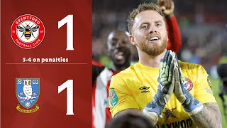 Flekken hero Bees through to Quarters glove 🧤🏆  Brentford 11 Sheff Wed  Carabao Cup Highlights [upl. by Ahcrop]