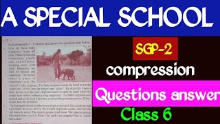 A special school sgp2 questions answer class 6 English Class 6 A special school sgp2 youtube [upl. by Akerehs]