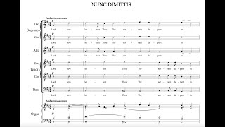 Hugh Blair  Nunc dimittis in B minor 1892 revision score video [upl. by Edla]