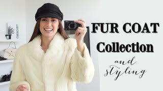 MY FUR COAT COLLECTION  TRYON amp STYLING  Modern Ways to Wear Vintage Furs  Erin Cara [upl. by Norbel]