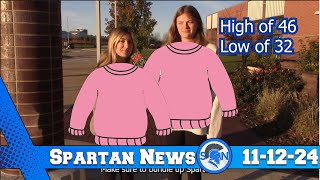 Sparta High School Spartan News 111224 [upl. by Koorb953]