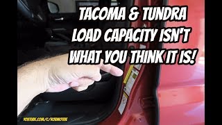 Tacoma and Tundra load capacity isnt what you think it is [upl. by Oilisab]