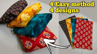 ⭐4 Folding methods Just one fold pouch cutting and stitching How to Make pouch bag making at home [upl. by Ymeon993]