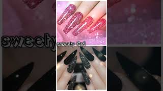 Glitter pink💗 VS Glitter Black❤💅Nails 👀eyeshadow 📱iPhone cover👗 dress🎂Cake etcyoutubeshortsyt [upl. by Benito]