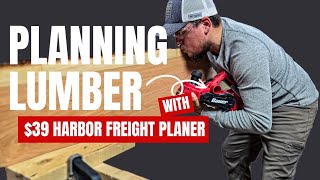 Planning Rough Cut Lumber  with 39 electric planner [upl. by Wera]