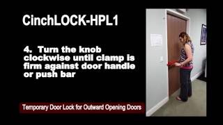 Cinchlock HPL1 Temporary Door Lock Installation [upl. by Merilyn]