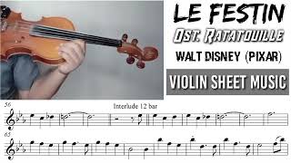 Free Sheet  Le Festin  Ost Ratatouille  Violin Cover sheet music [upl. by Goddard377]