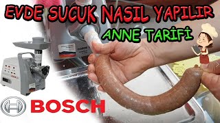 Evde Sucuk Nasıl Yapılır  Annem Anlatıyor Bosch Kıyma Makinesi İle Müthiş Kasap Kıyması [upl. by Arlyne]