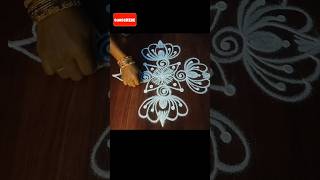 135 dots simple Lotus rangoli shorts shortvideo [upl. by Cozmo]