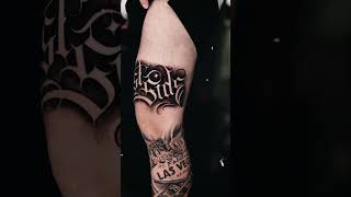 quotStunning Calligraphy Tattoo Transformation on Leg Watch the Art Come to Lifequot music rap song [upl. by Ellered]