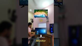 Monitor vs TV vlog shorts ytshorts unboxing dailyvlog pc technology gaming dailyvlog yt [upl. by Rafaello]