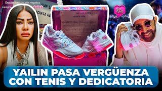 YAILIN PASA VERGÜENZA DE SU VIDA POR JUAN LUIS GUERRA CON TENIS Y DEDICATORIA [upl. by Jamel]