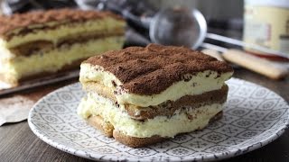 Tiramisú auténtica receta italiana sin lactosa 🇮🇹  Lactosefree Tiramisu [upl. by Hewe]