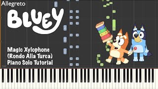 Bluey  Magic Xylophone Rondo Alla Turca  Piano Solo Tutorial [upl. by Atnoed]