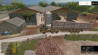 Selling 15m loggs and wood chipping  Knaveswell Farm  Farming Simulator 2015  Episode 5 [upl. by Ardnaed]