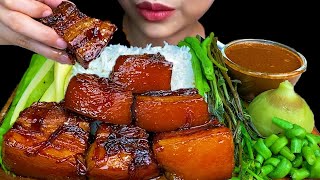 Braised Pork Belly Spicy Fish Paste amp White Rice  MUKBANG SOUNDS [upl. by Maziar624]