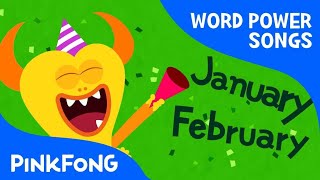 Twelve Months  Word Power  PINKFONG Songs for Children [upl. by Stutman765]