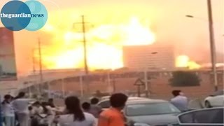 Huge explosion at Chinese petrochemical plant caught on camera [upl. by Sugden373]