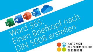 Word 365 Briefkopf nach DIN 5008 erstellen [upl. by Lampert]