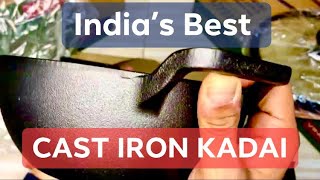 Unboxing Cast Iron Cookware  Vinod cast iron kadai  Review Cast iron  Cast iron uses preseasoned [upl. by Malim243]