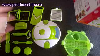 Razatoare feliator multifunctional Multi Salad Chef  wwwprodusechinaro [upl. by Mungo]