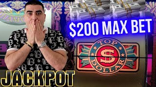 200 Max Bet TOP DOLLAR JACKPOT  Las Vegas Jackpot Winners 2024 [upl. by Saihttam862]