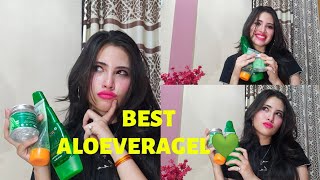 which is the best aloevera gel🤔 reviewing patanjali wow and greenworth pure aloevera gel 💚 [upl. by Matthus]