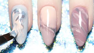 3 Easy Gel Polish MARBLE Ideas 💅 [upl. by Odlaniger252]