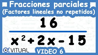 ⚡Descomposición en Fracciones Parciales Factores Lineales no Repetidos Método II  Video 6 de 6 [upl. by Manville289]