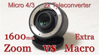 Micro 43 with 1600mm Telephoto Zoom amp Extra Macro lens  How make Universal Teleconverter for MFT [upl. by Dodson]