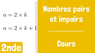 Cours  Nombres pairs et impairs arithmétique [upl. by Nivlen]