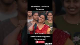 Girls before and after coming to Bangalore transformation funny [upl. by Kcarb]