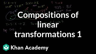 Compositions of linear transformations 1  Matrix transformations  Linear Algebra  Khan Academy [upl. by Annoda]