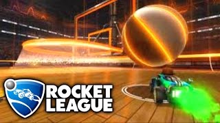 LUCKIEST SHOT EVER  ROCKET LEAGUE HOOPS [upl. by Anelliw]